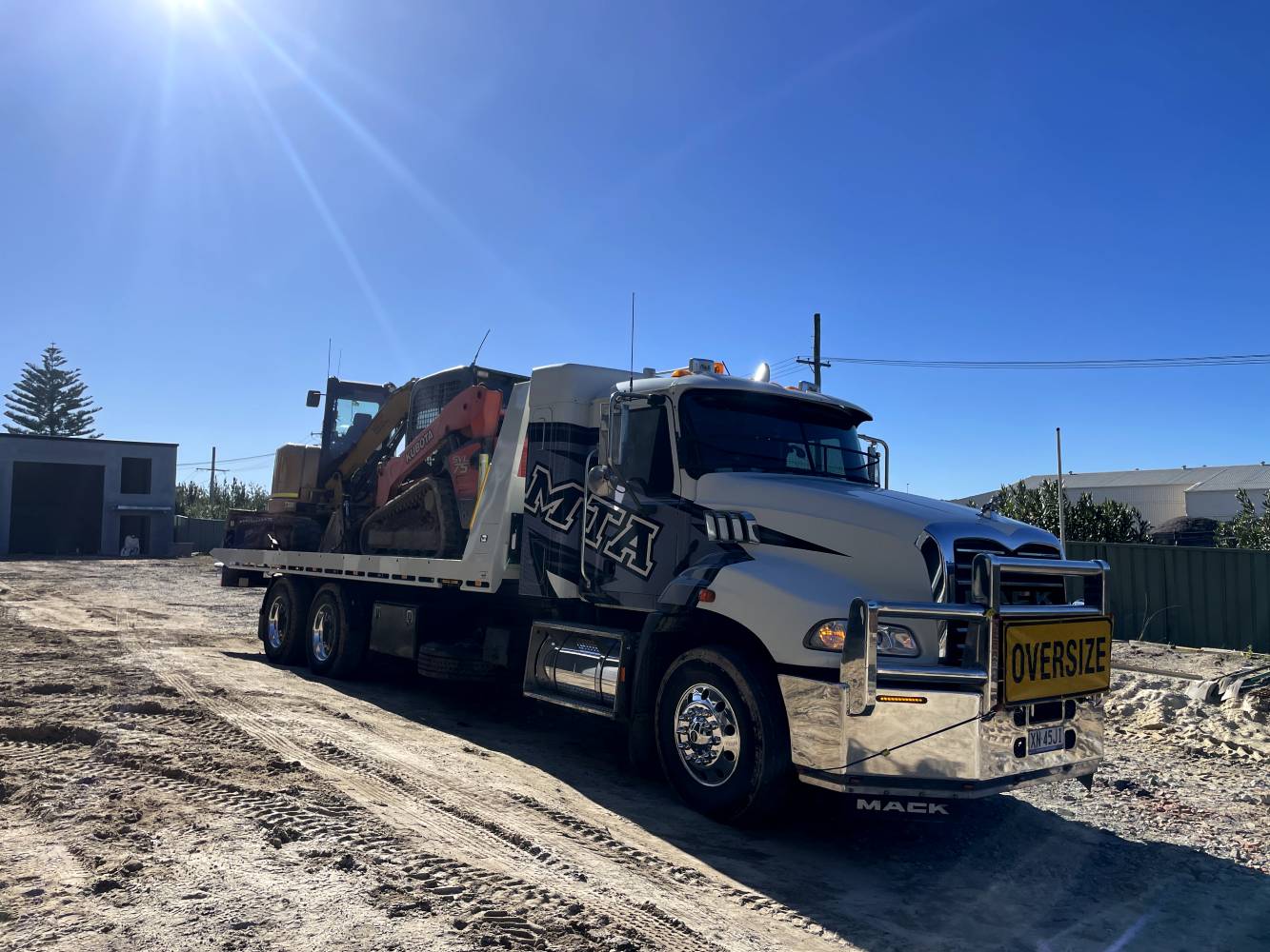 2 heavy haulage on one truck and machine transportation central coast