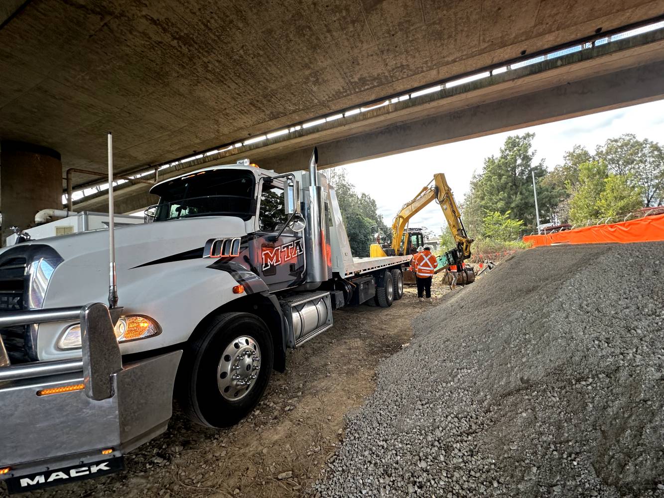 heavy haulage and machine transportation central coast under bridge